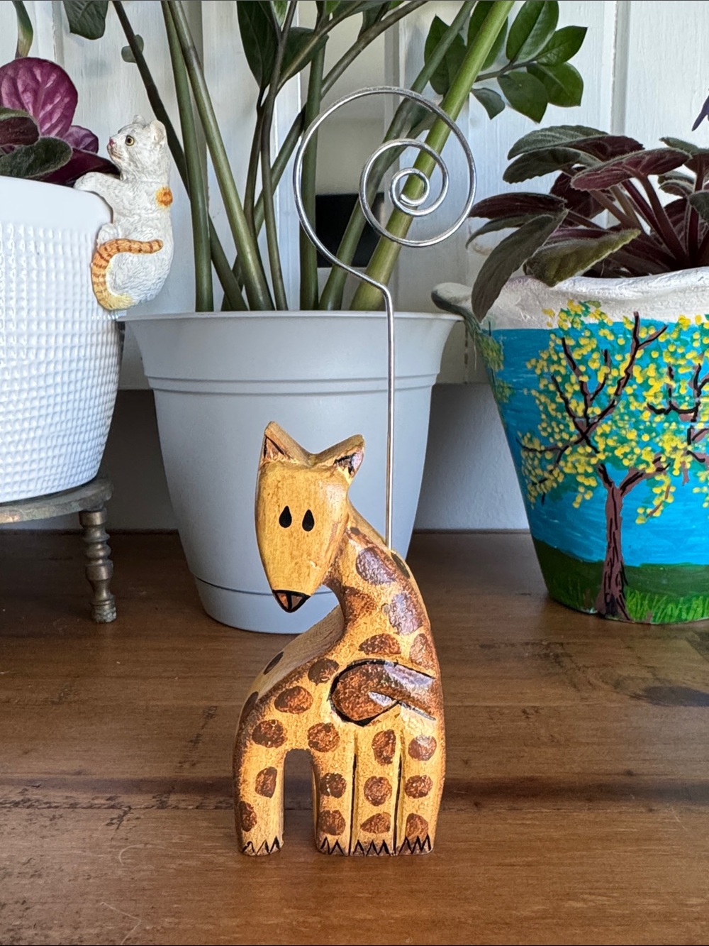 Handcrafted Yellow Giraffe Photo/Note Holder - Unknown Brand